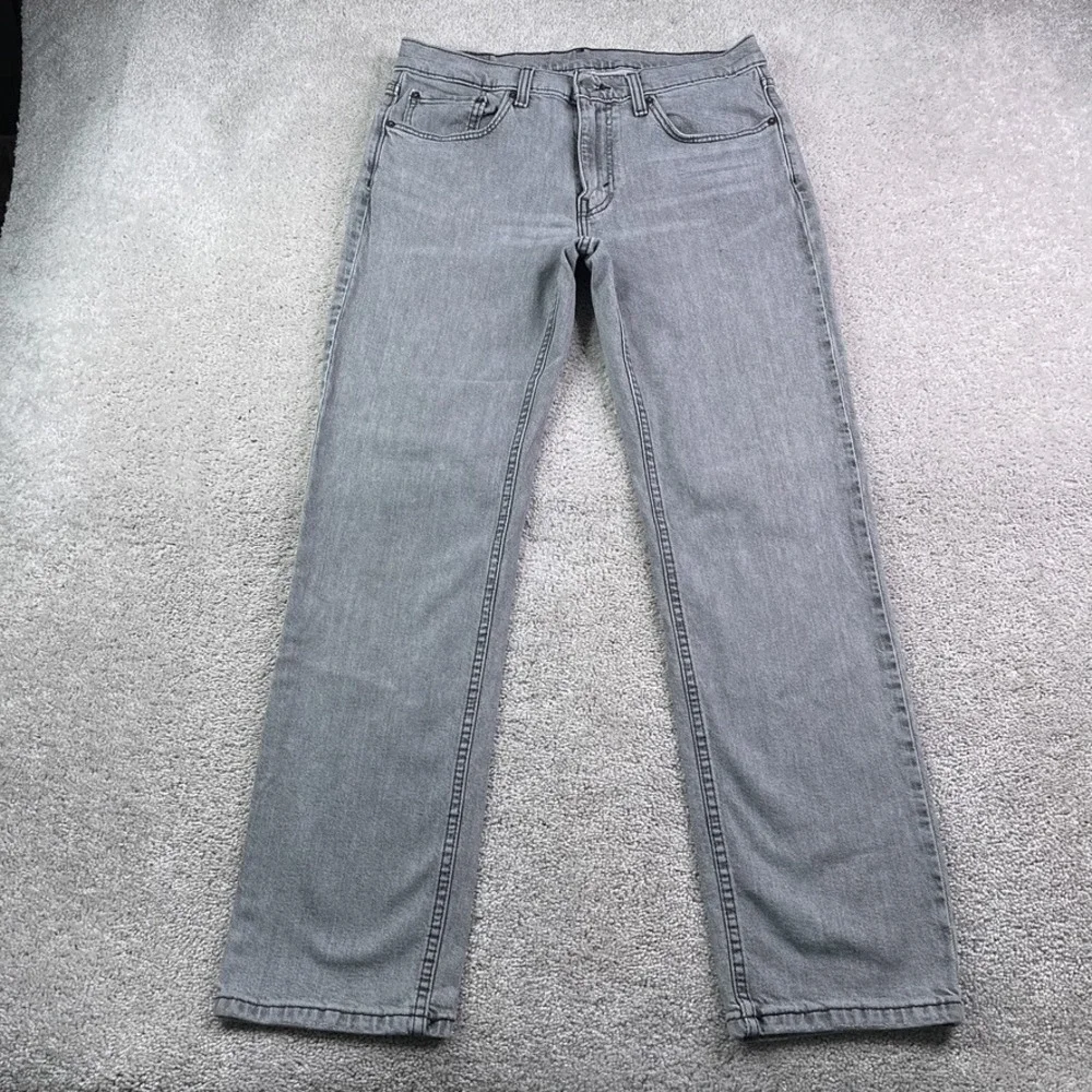 Levis Jeans Mens 32x32 Grey‎ 514 Straight Leg Stretch Denim Casual Classic
